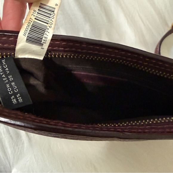 MARC JACOBS 100% Pebbled Leather Eggplant Purple Crossbody Purse Small - Picture 8 of 11